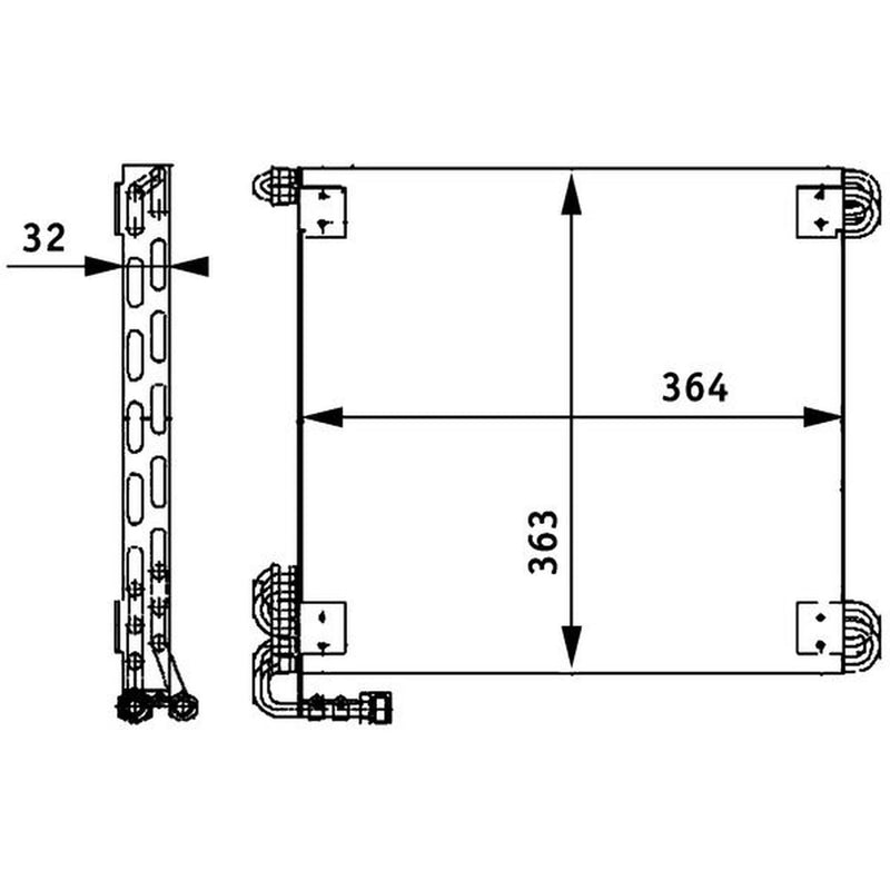 Mahle Air Conditioning Condenser fits Nissan Atleon 2000 on