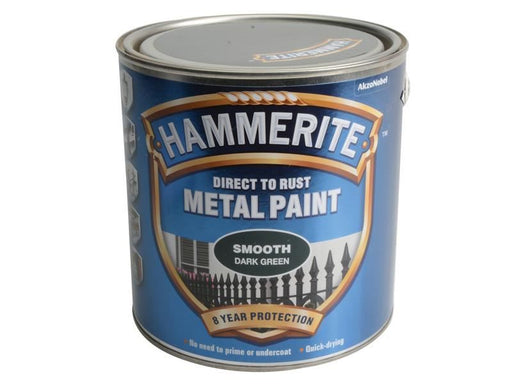Hammerite Direct to Rust Smooth Finish Metal Paint Dark Green 2.5 Litre Hammerite - NN4 Online