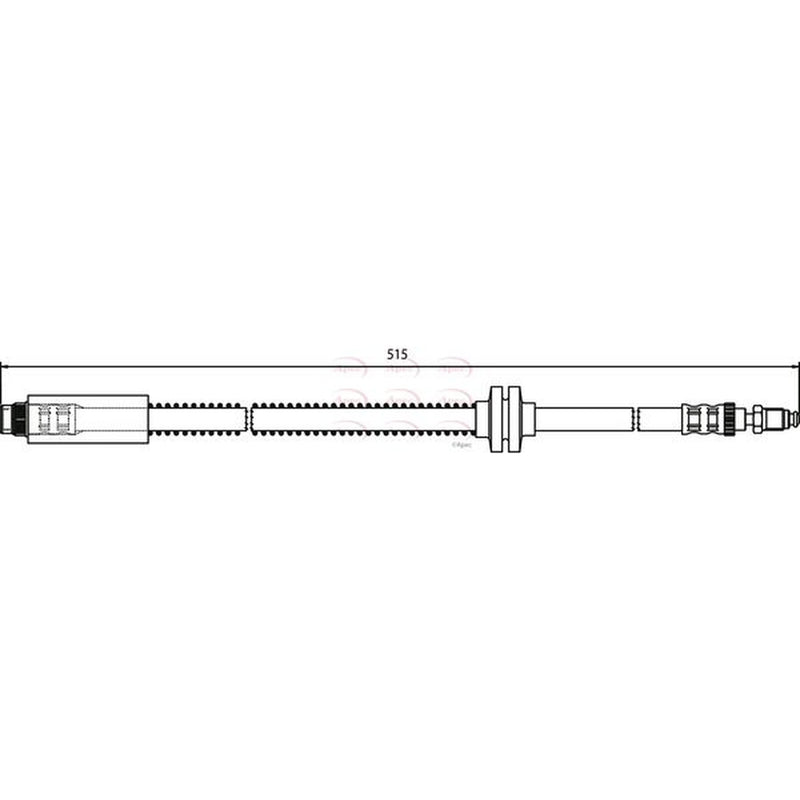 Apec Brake Hydraulic Hose Line Front fits Citroën Dispatch I 1995-2006 1.9 2.0