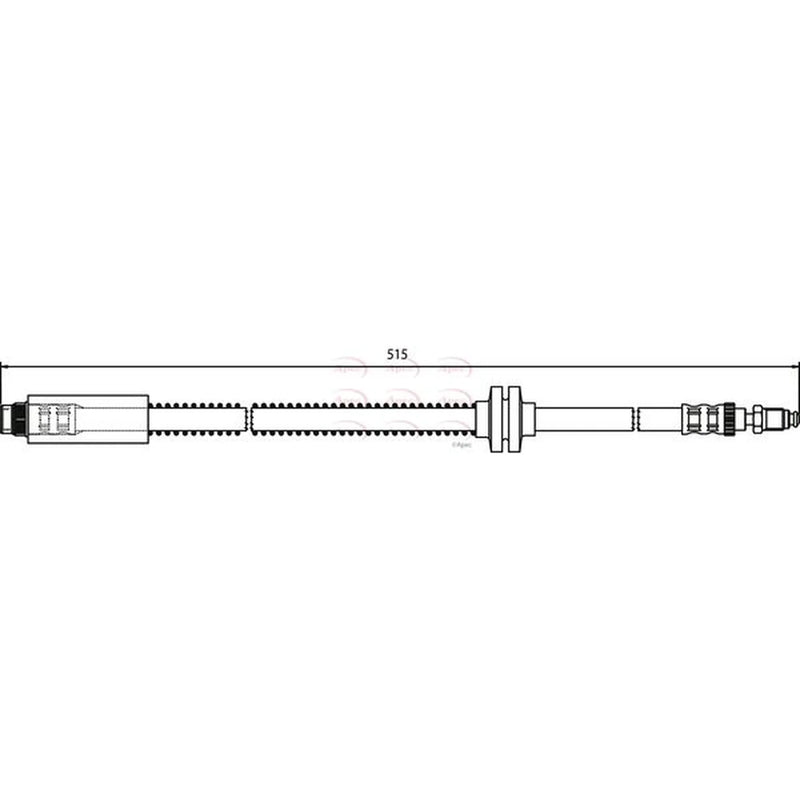 Apec Brake Hydraulic Hose Line Front HOS3425