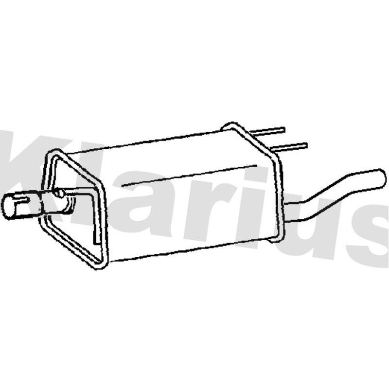 Klarius Box With Tail Pipe Rear fits Opel Combo Box Body/Mpv 2001 on 1.7