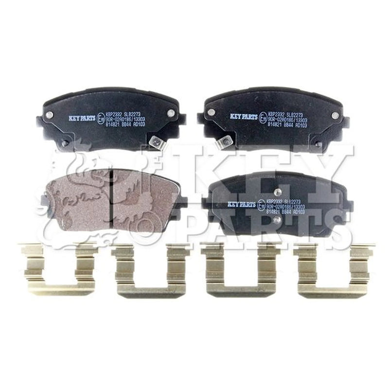 Key Parts 4 x Front Brake Pad Set fits Kia Picanto II 2011-2017 1.0 1.2