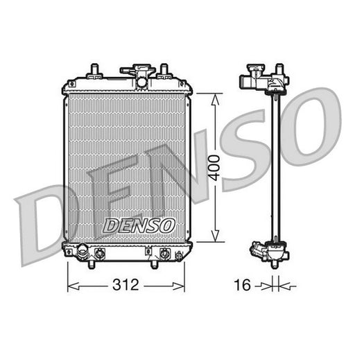 Denso Engine Radiator fits Daihatsu Sirion 2005-2013 1.0 1.3 1.5