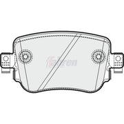 Fahren Rear Brake Pad Set FBP3738