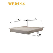 WIX Cabin Air Filter (Pollen Filter) WP9114