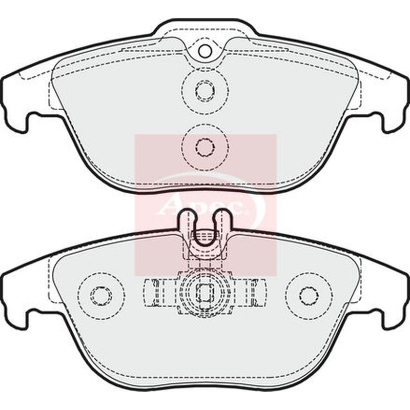 Apec Rear Brake Pad Set fits Mercedes-Benz C-Class 2007-2014