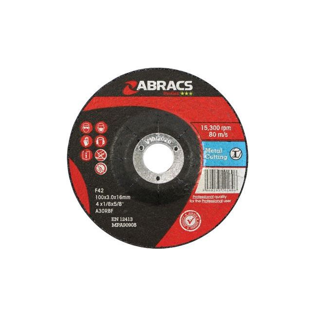 Connect Abracs Metal Grinding Discs 100mm x 6.0mm 10pc 32190 Tool Connection - Dynamic Drive