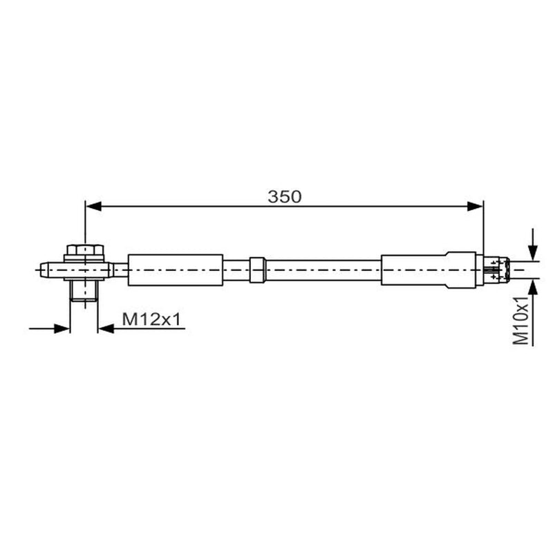 Bosch Brake Hydraulic Hose Line Rear fits Audi Allroad C5 2000-2005 2.5 2.7 4.2