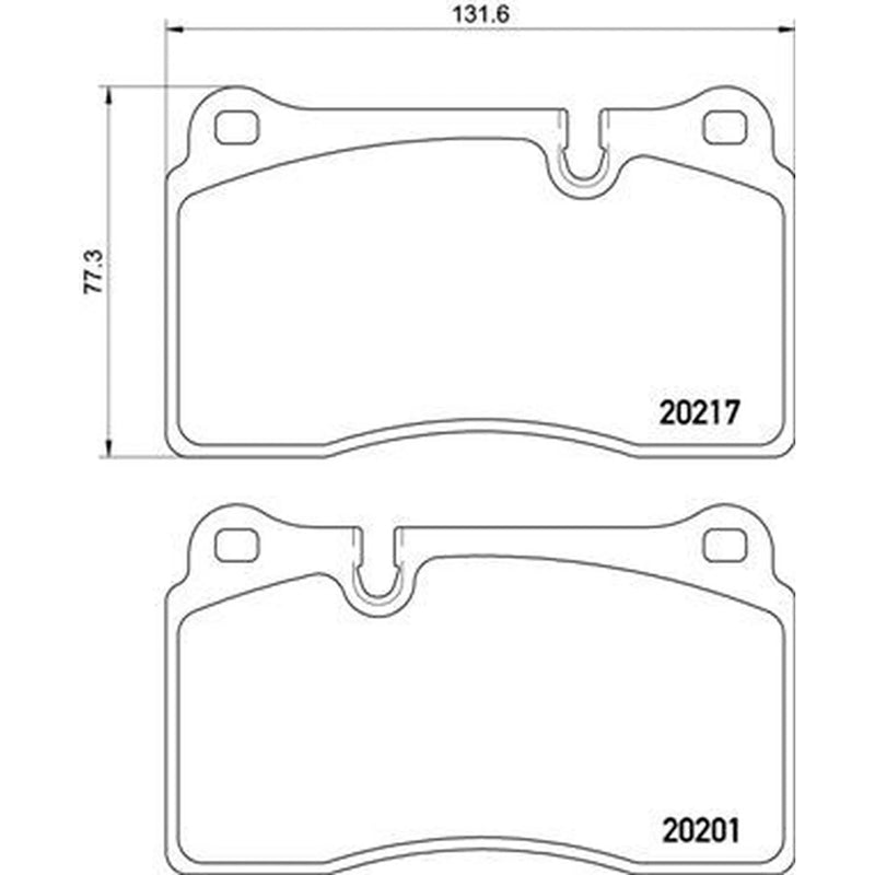 Brembo 4 x Front Brake Pad Set fits Aston Martin DB9 Vantage 2004-2016 6.0