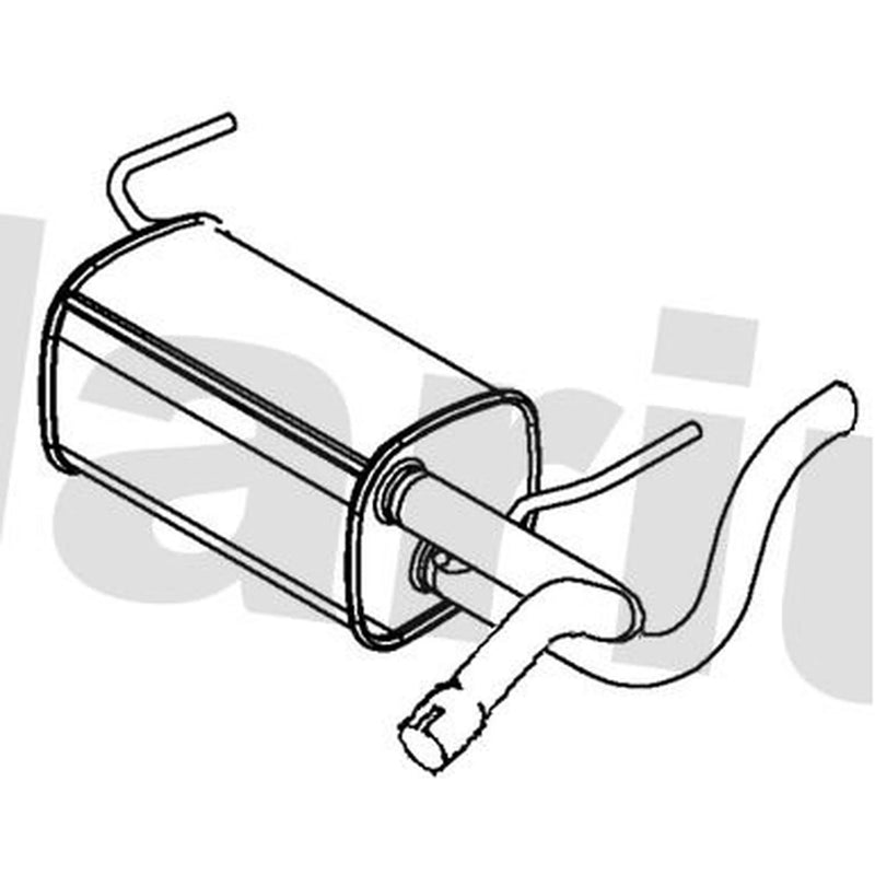 Klarius Box With Tail Pipe Rear fits Opel Astra J 2009-2015 2.0