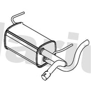 Klarius Box With Centre Pipe Centre fits Opel Zafira Tourer C 2011-2018 2.0