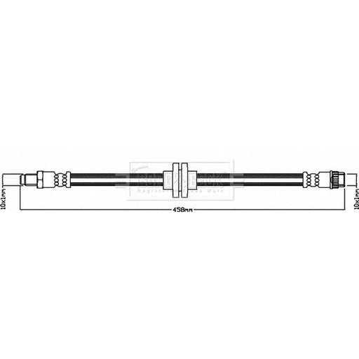 Borg & Beck Brake Hydraulic Hose Line Front Right BBH8240
