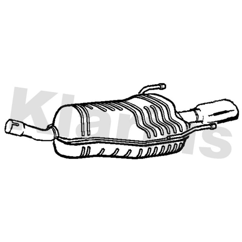 Klarius Box With Tail Pipe Rear fits Opel Astra H 2005-2010 1.8