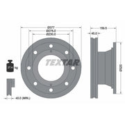 Textar 2 x Internally Vented Brake Discs 92116300
