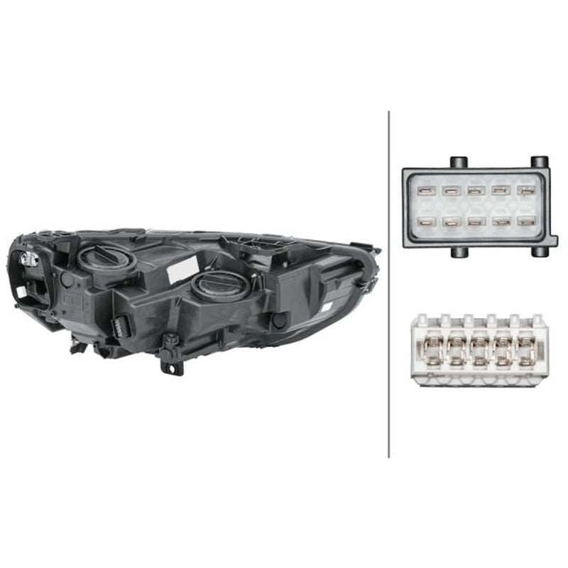 Hella Headlight Headlamp H7/H7 Left 1LG 354 869-071