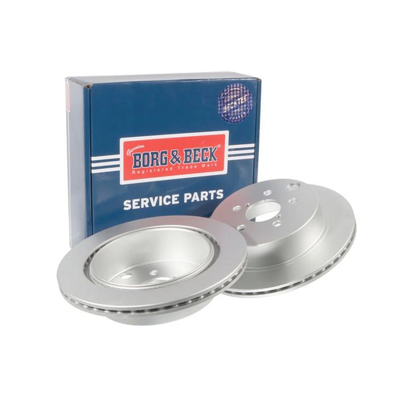 Borg & Beck 2 x Vented Rear Brake Discs BBD5455