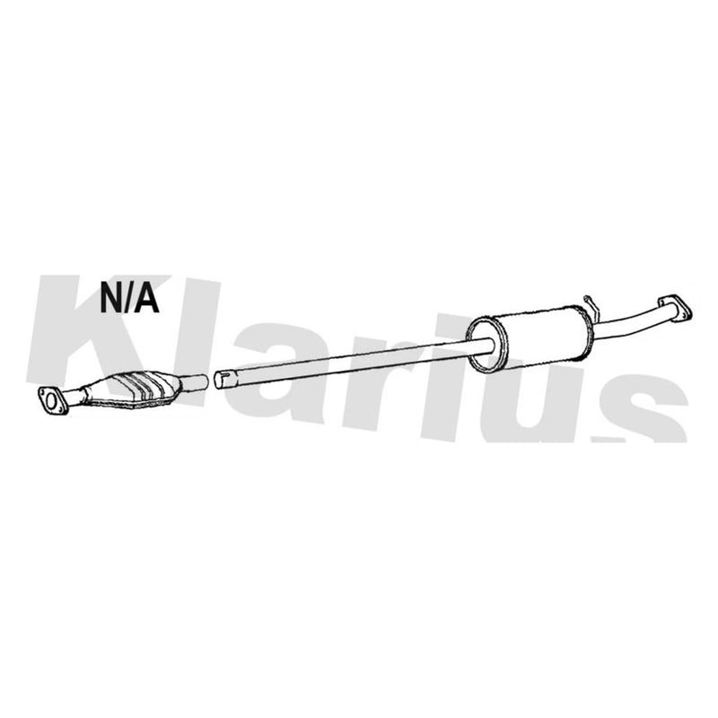 Klarius Box With Centre Pipe Centre fits Hyundai Tucson 2015-2023 1.6