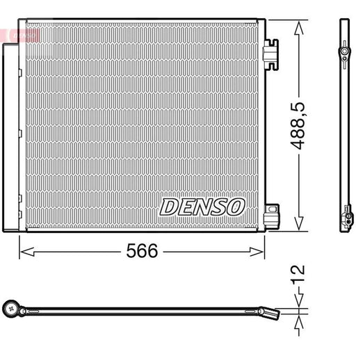 Denso Air Conditioning Condenser fits Nissan Qashqai II 2013-2015