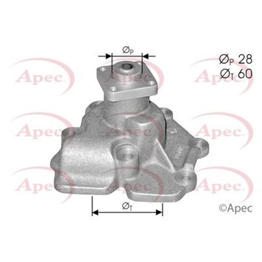 Apec Engine Cooling Water Pump fits Ford Transit 1983-2000 2.5