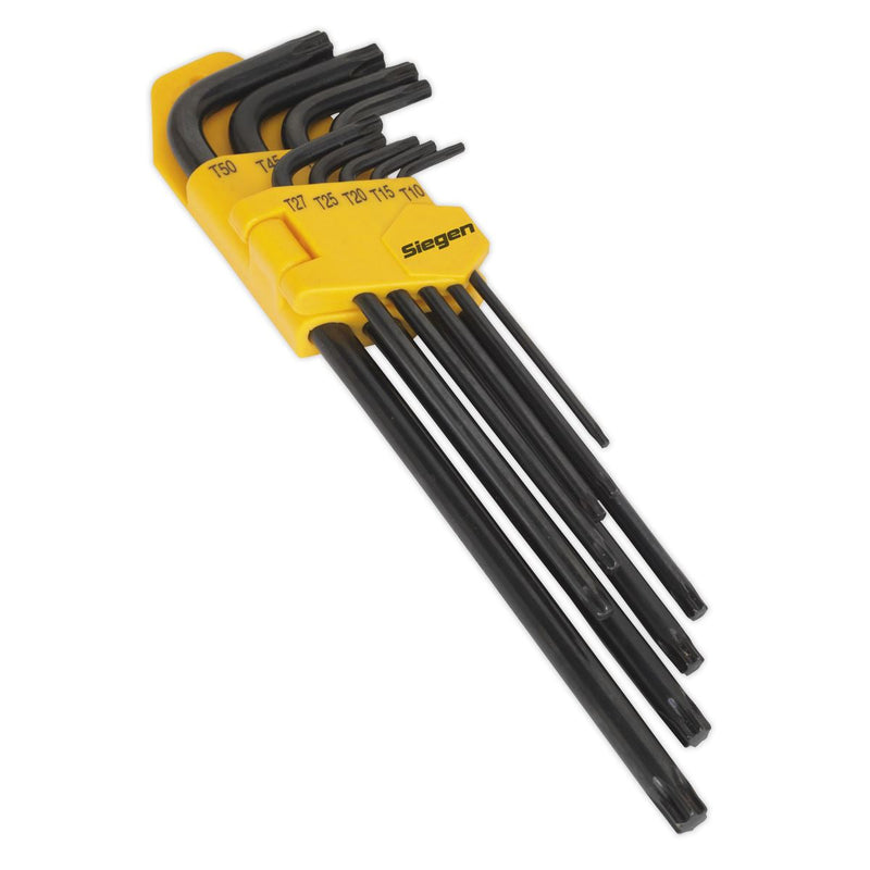 Sealey TRX-Star* Key Set 9pc Extra-Long S01096 Siegen by Sealey - Dynamic Drive