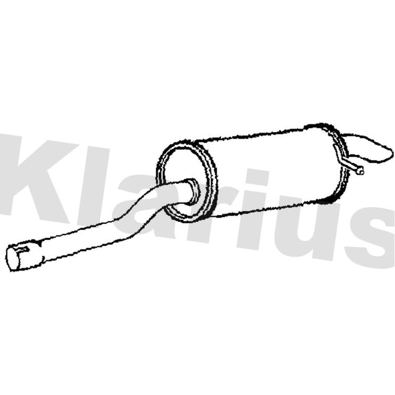 Klarius Box With Tail Pipe (Rh) Right Rear fits VW Passat B5 1996-2000 2.8