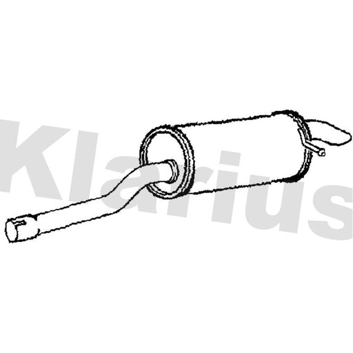 Klarius Box With Tail Pipe (Rh) Right Rear fits VW Passat B5 1996-2000 2.8