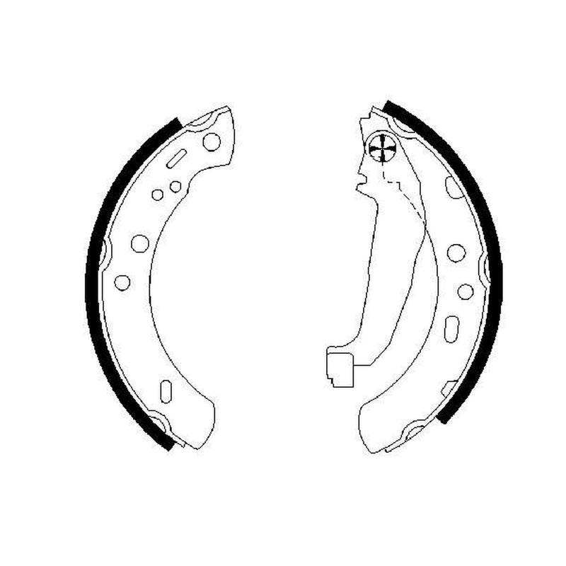 Bosch Brake Shoe Set Axle Kit fits Nissan Micra II 1992-2003 1.0 1.3 1.4