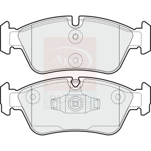 Apec Black Front Brake Pad Set fits BMW 1 2004-2011