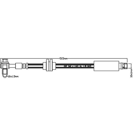 Juratek Brake Hydraulic Hose Line Right JBH1389