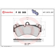 Brembo 4 x Front Brake Pad Set fits Mercedes-Benz G-Class 2014-2018