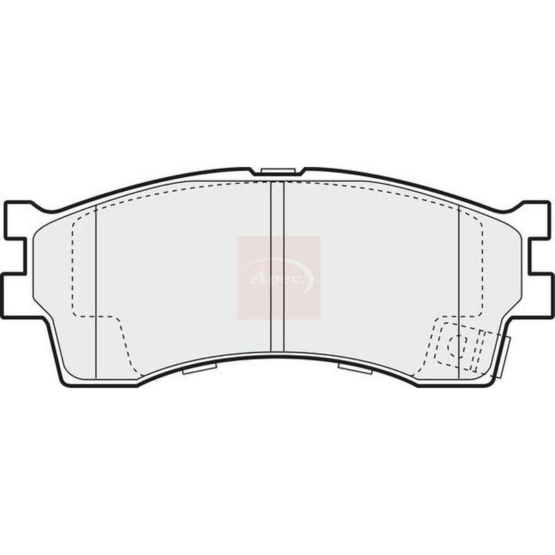 Apec Front Brake Pad Set fits Kia Carens I 2000-2006 1.8