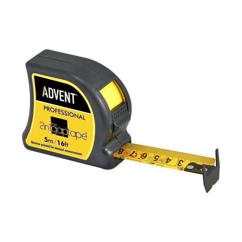 Advent 2-In-1 Double Sided Gap Pocket Tape 5m/16ft (Width 25mm) Advent - Town Tools