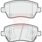 Apec Front Brake Pad Set fits Nissan Micra IV 2010-2020 1.2