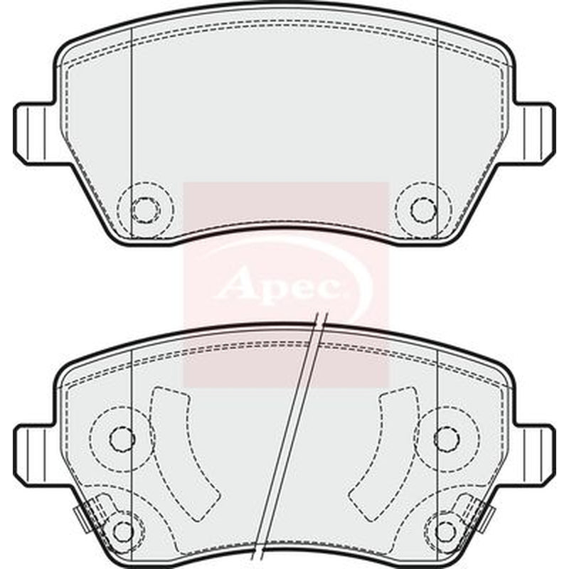 Apec Front Brake Pad Set fits Nissan Micra IV 2010-2020 1.2