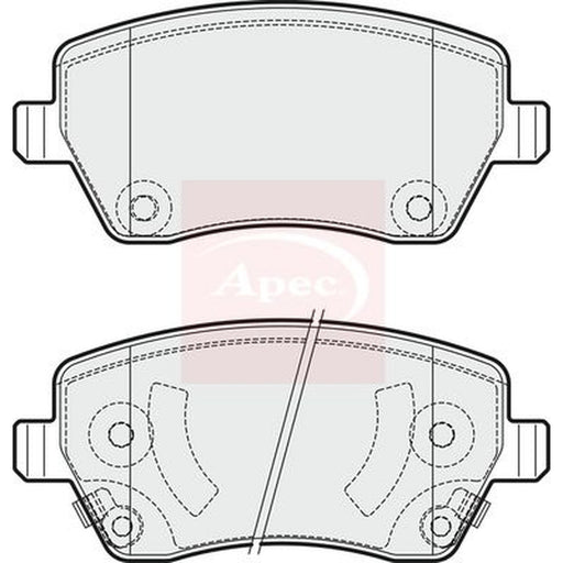 Apec Front Brake Pad Set fits Nissan Micra IV 2010-2020 1.2