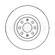 Borg & Beck Front Brake Vented Discs & Pads fits Fiat Grande Punto 2005-2010