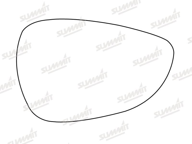 Summit Stick-On Standard Mirror Glass fits Ford Fiesta 09 on RHS Summit - Bars 4 Cars