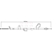 Apec Handbrake Cable Left Rear fits Nissan X-Trail II 2007-2013 2.0 2.5