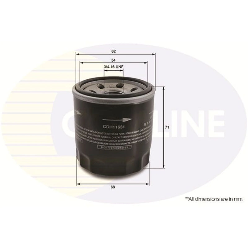 Comline Engine Oil Filter fits Bedford Rascal Platform/Chassis 1986-1990 1.0