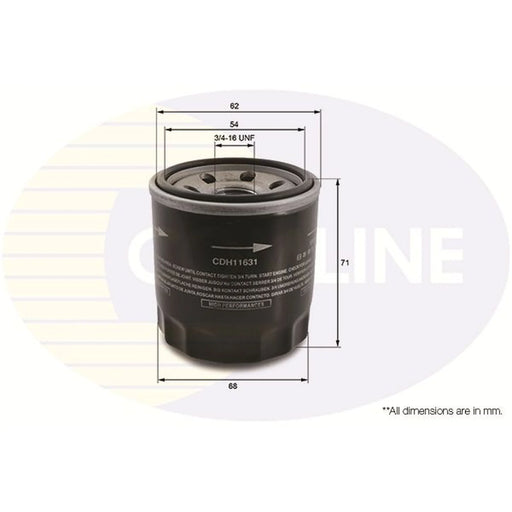 Comline Engine Oil Filter fits Bedford Rascal Platform/Chassis 1986-1990 1.0