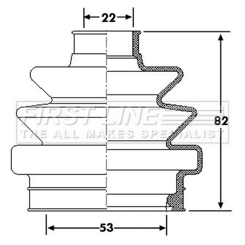 First Line Drive Shaft Bellow Kit Rear Left fits Porsche 911 1988-2001 3.4 3.6