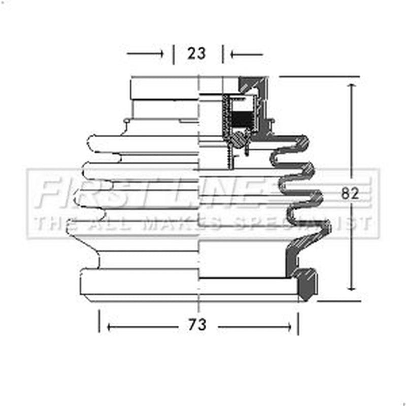 First Line Drive Shaft Bellow Kit Front Right fits Fiat Cinquecento 1991-1999