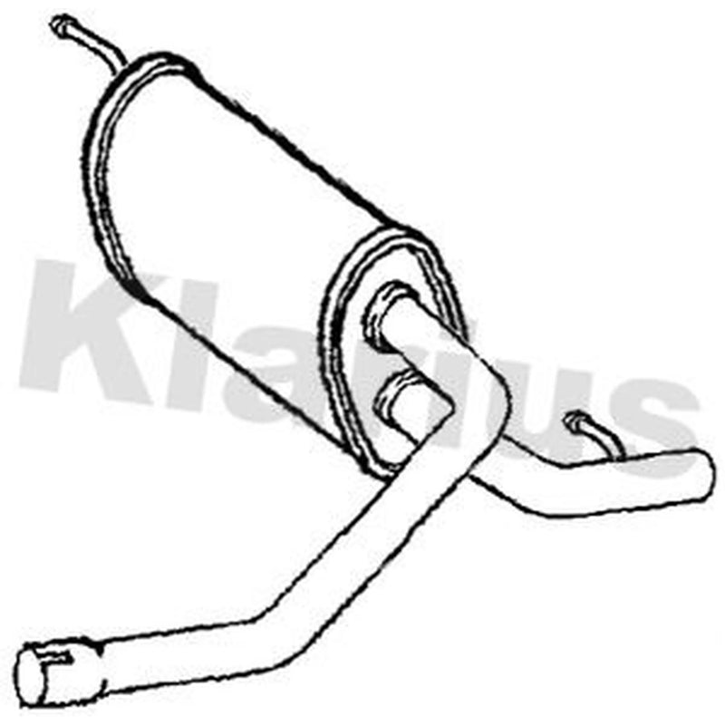 Klarius Box With Tail Pipe Rear fits Ford Mpv 2018 on 1.5