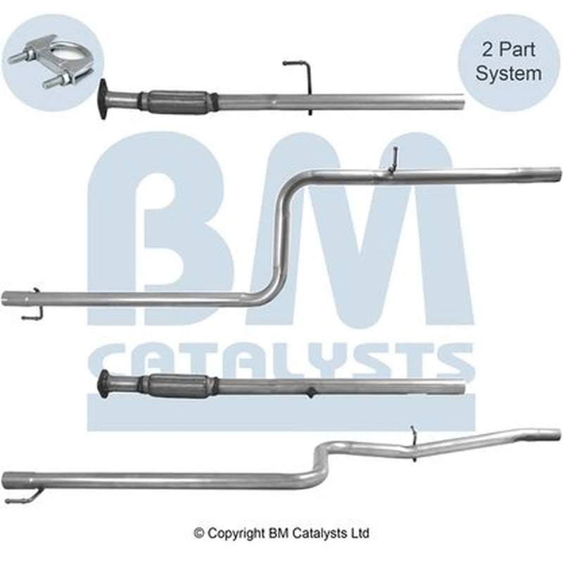 BM Catalysts Exhaust Pipe OD fits Fiat Doblo 2005 on 1.4
