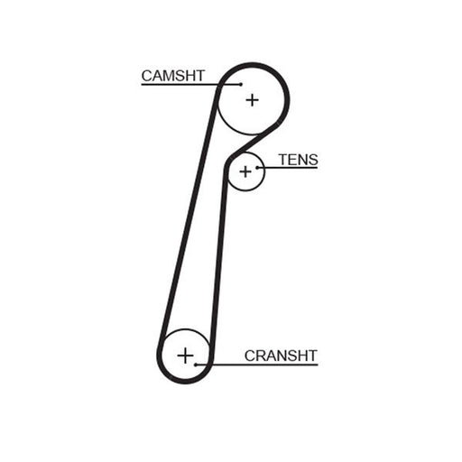 Gates Timing Belt Cambelt 104 Teeth fits Mazda B-Serie 2001-2006 2.9