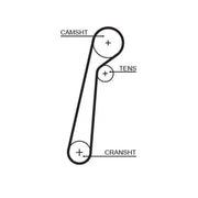 Gates Timing Belt Cambelt 104 Teeth 5652XS