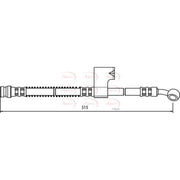 Apec Brake Hydraulic Hose Line Front Left fits Hyundai Accent II 1999-2006