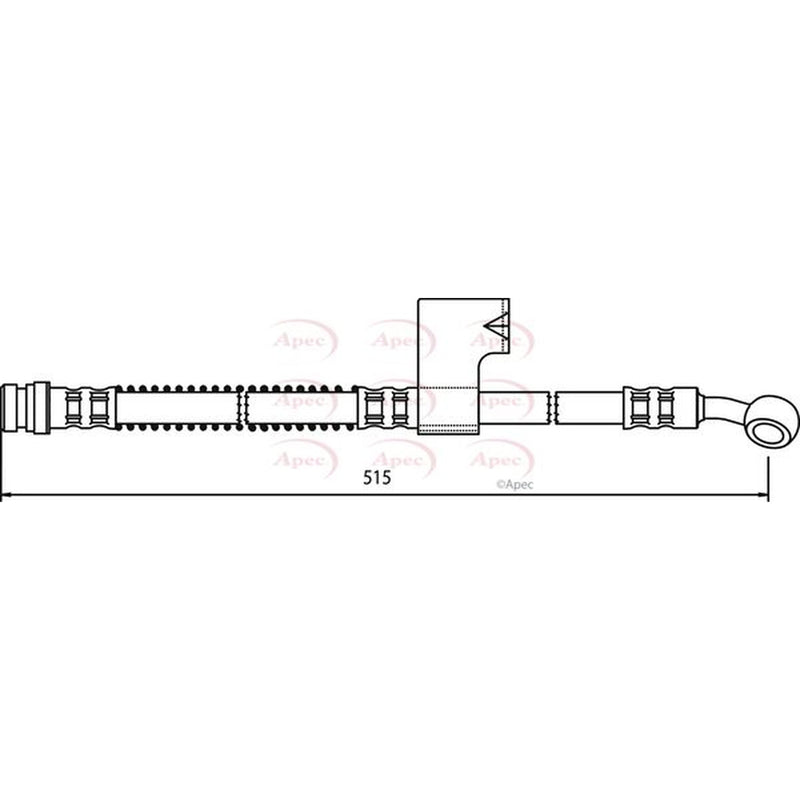 Apec Brake Hydraulic Hose Line Front Left fits Hyundai Accent II 1999-2006