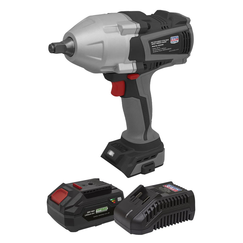 Sealey Premier Premier SV20 Series Cordless Impact Wrench Kit 20V 4Ah Sealey Premier - Dynamic Drive