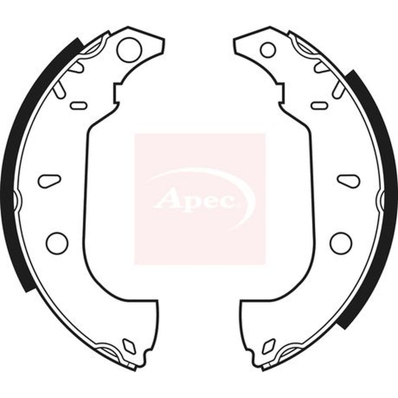 Apec Brake Shoe Set Axle Kit fits Alfa Romeo 145 1994-1996 1.6 1.7